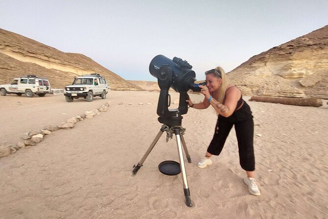Camel Ride, Bedouin Dinner & Stargazing in 4X4 Jeep Safari in Hurghada - Sunset from the desert observation area