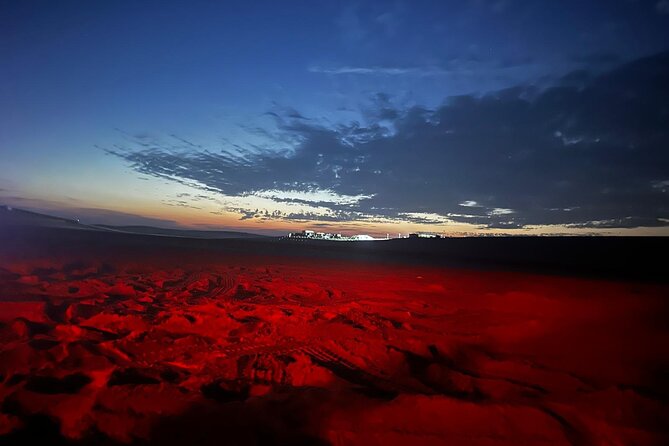 Doha Night Desert Safari Stargazing Camel Ride and Dune Bashing - Sandboarding adds a short burst of action