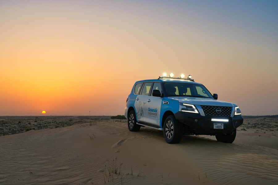 Dubai: Evening Desert Safari with Camel Ride & Stargazing - Red Dunes, sunset, and dune driving