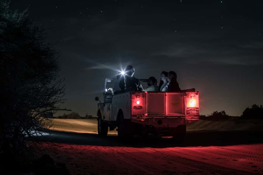 Dubai: Private Night Safari & Astronomy with 3-Course Dinner - From your hotel to the 1950s Land Rover