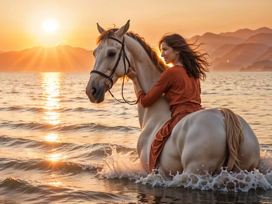 Hurghada: Sea & Desert Horse Tour, Stargazing, Dinner & Show - The quad bike and horse combination