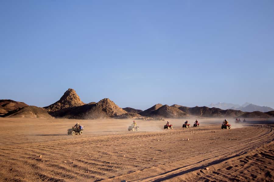 Hurghada: Sunset Quad Bike, Camel w/ Opt Stargazing and BBQ - Two hours across dunes, valleys, and Red Sea viewpoints