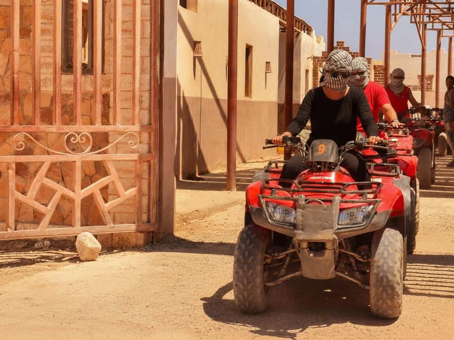 Hurghada: Sunset Quad Bike, Camel w/ Opt Stargazing and BBQ - Transfers from Hurghada, Makadi Bay, and farther resorts