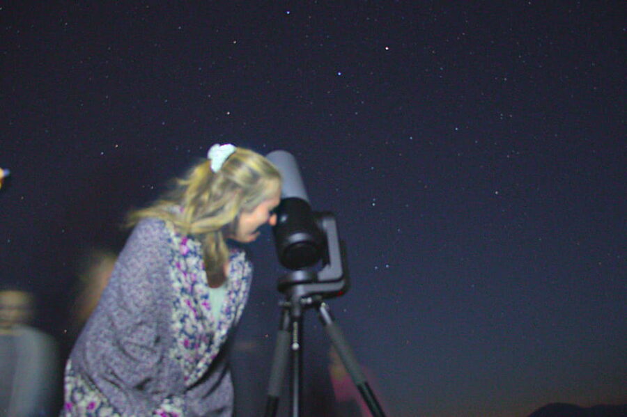 Ioannina Astronomy: Telescope Stargaze Greece's night sky - The 8-inch telescope and phone images