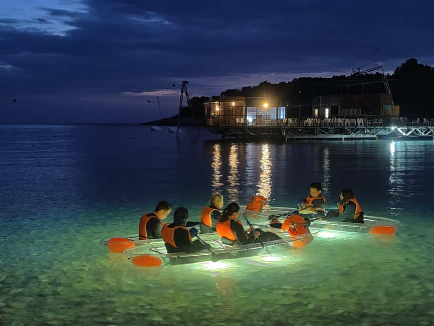 Pula: Night Tour in Transparent Kayak with Stargazing - A remote beach and a slower hour under the stars